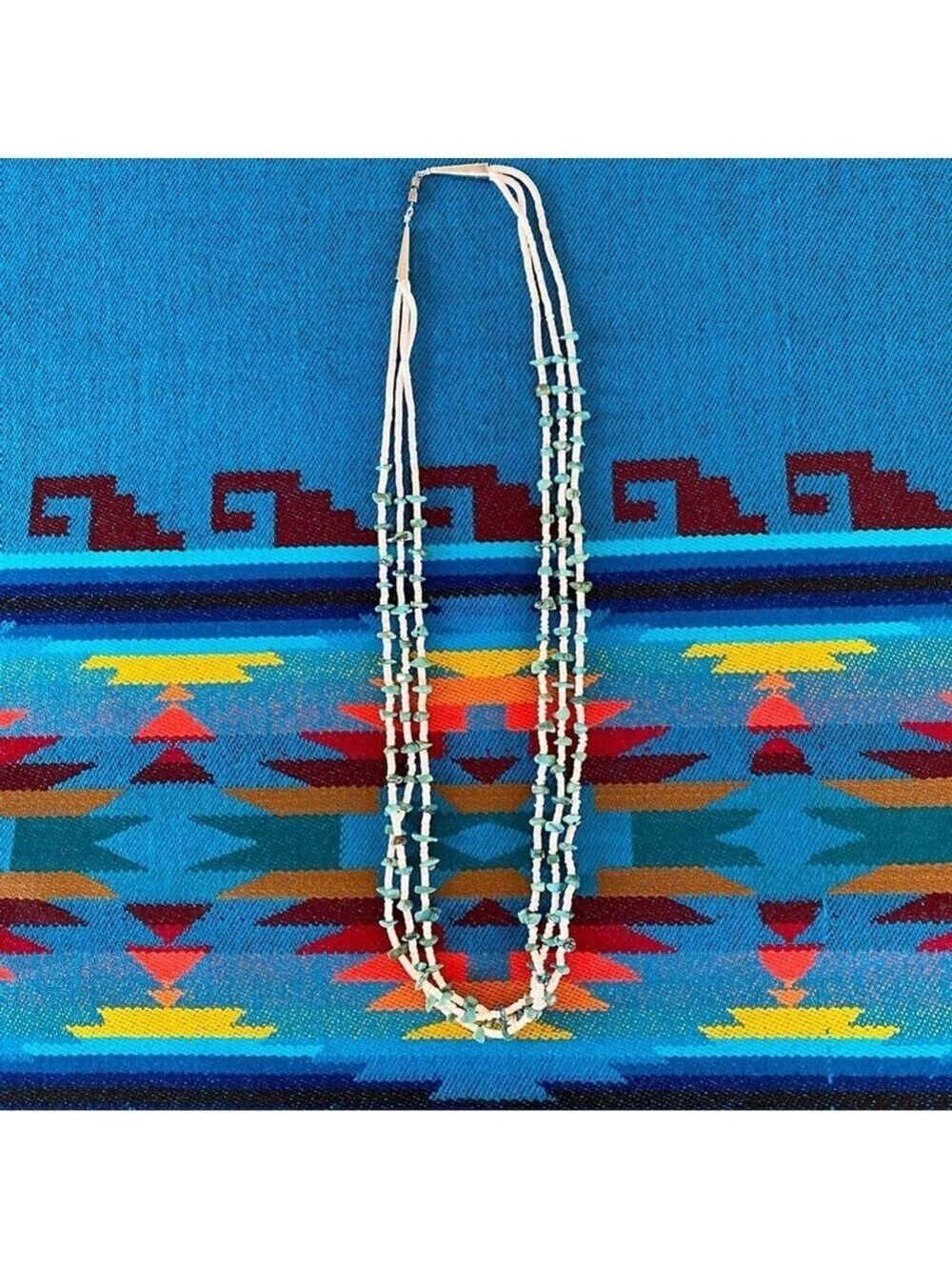 Navajo Turquoise Heishi 3-Strand 29 Inch Necklace